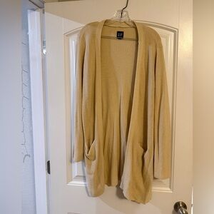 GAP Women's Beige Open-Front Cardigan